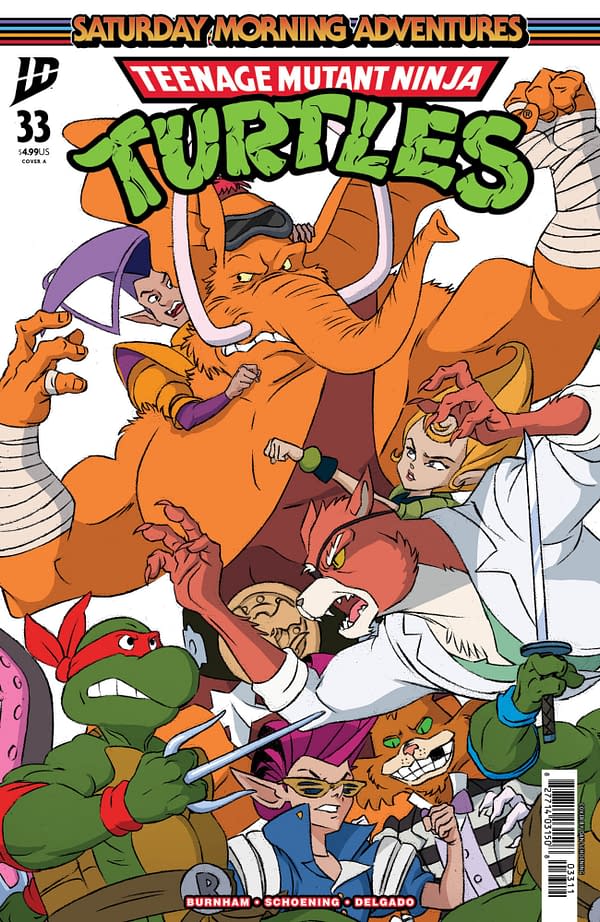 Cover image for TMNT: SATURDAY MORNING ADVENTURES #33 DAN SCHOENING COVER