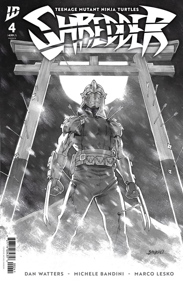 Cover image for Teenage Mutant Ninja Turtles: Shredder #4 Variant RI (10) (Bandini B&W)