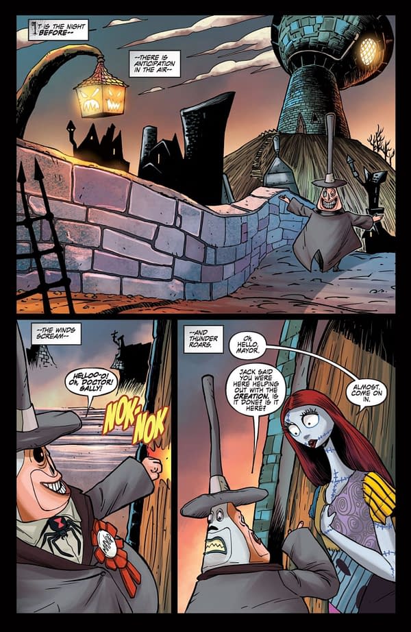 Interior preview page from Nightmare Before Christmas: Shiver of Christmas Town #1