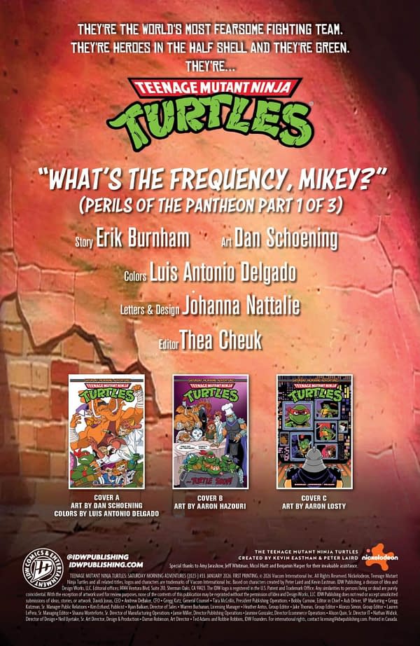 Interior preview page from TMNT: SATURDAY MORNING ADVENTURES #33 DAN SCHOENING COVER