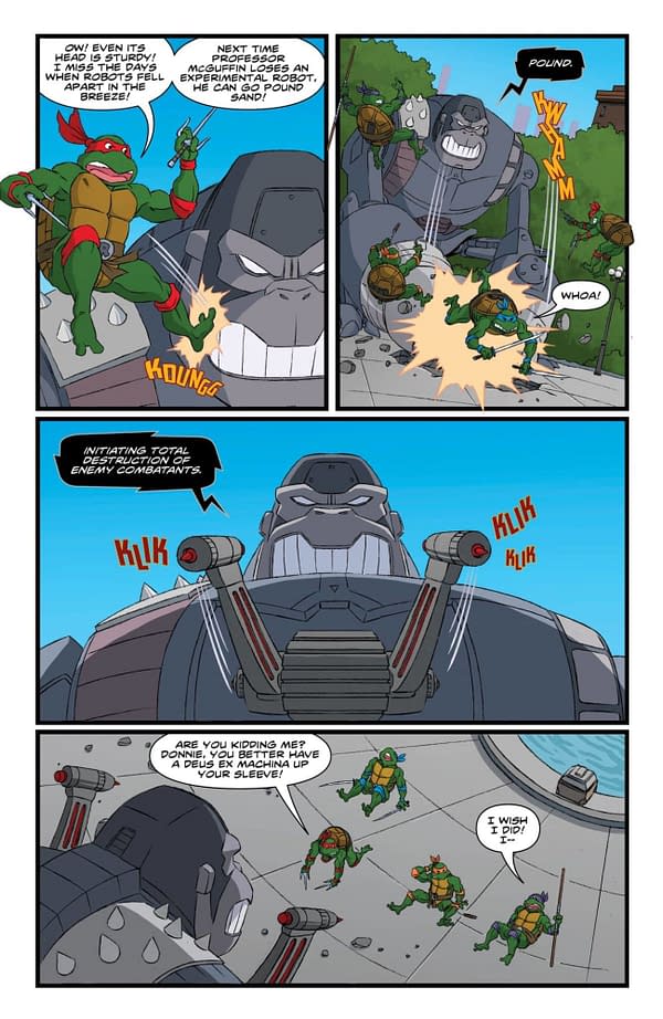 Interior preview page from TMNT: SATURDAY MORNING ADVENTURES #33 DAN SCHOENING COVER