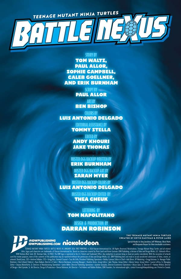 Interior preview page from TEENAGE MUTANT NINJA TURTLES: BATTLE NEXUS #2 BEN BISHOP COVER