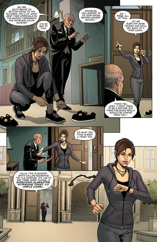 Interior preview page from TOMB RAIDER: SACRED ARTIFACTS #2 EREN ANGIOLINI COVER