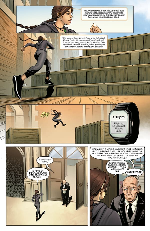 Interior preview page from TOMB RAIDER: SACRED ARTIFACTS #2 EREN ANGIOLINI COVER