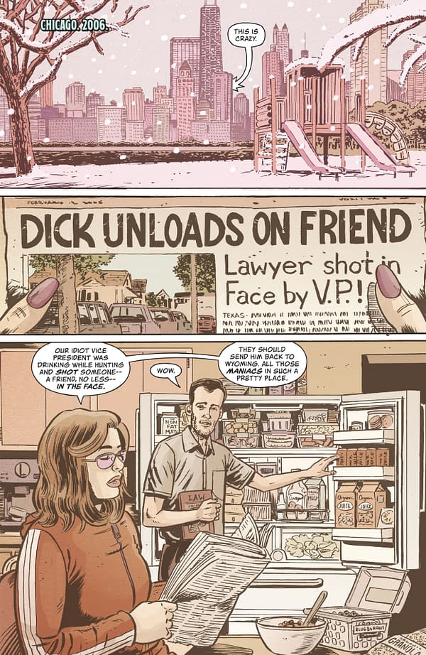 Interior preview page from AMERICAN CAPER #4 LEE LOUGHRIDGE COVER