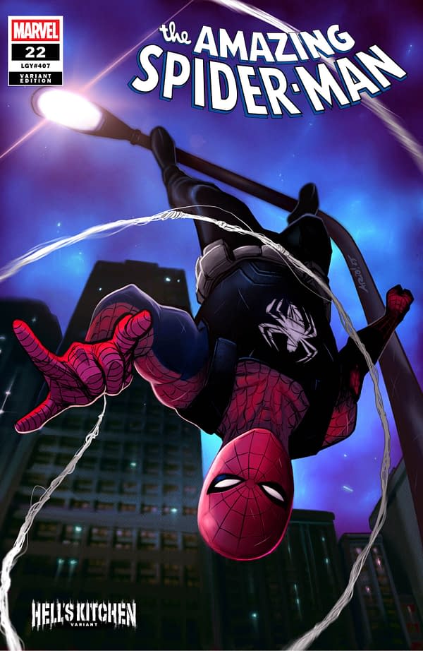 Cover image for AMAZING SPIDER-MAN #22 ARIO ANINDITO HELL'S KITCHEN VARIANT