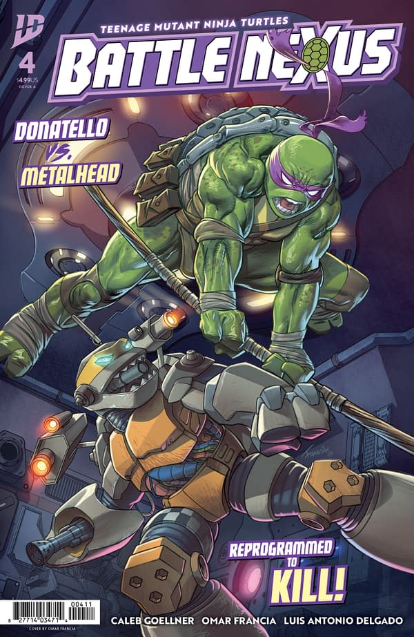Cover image for TEENAGE MUTANT NINJA TURTLES: BATTLE NEXUS #4 OMAR FRANCIA COVER