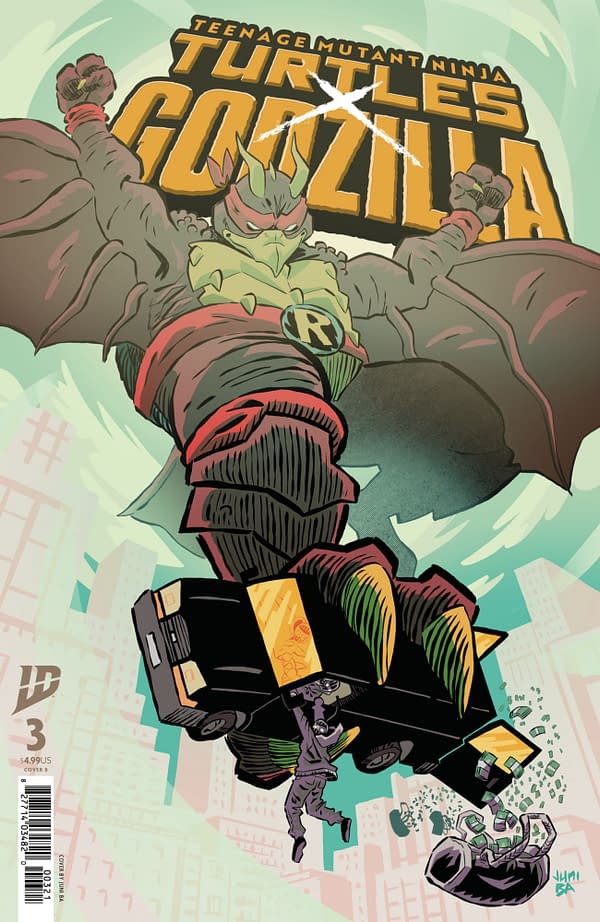 Cover image for Teenage Mutant Ninja Turtles x Godzilla #3 Variant B (Ba)