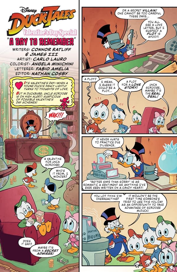 Interior preview page from DuckTales Valentine's Day Special 2026 #1