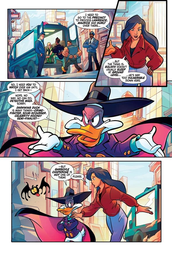 Interior preview page from Gargoyles/Darkwing Duck #2