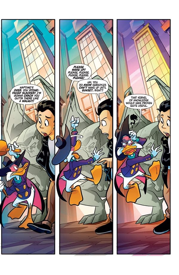 Interior preview page from Gargoyles/Darkwing Duck #2