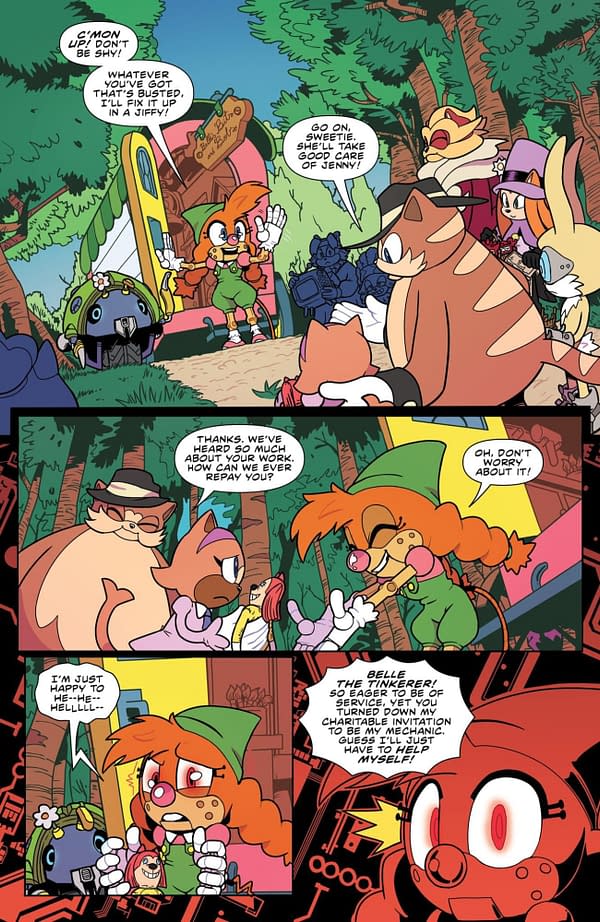 Interior preview page from SONIC THE HEDGEHOG #84 MIN HO KIM COVER