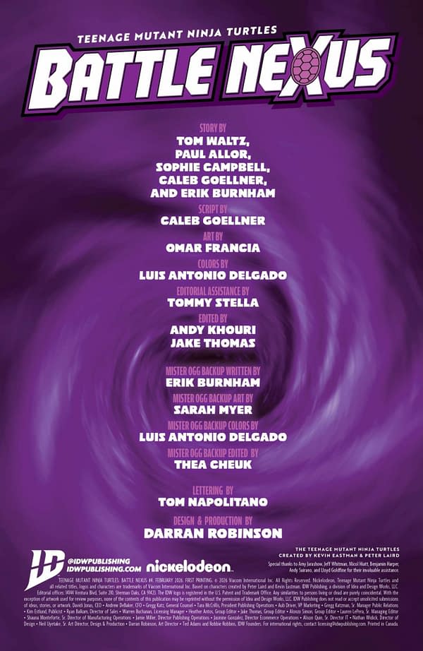 Interior preview page from TEENAGE MUTANT NINJA TURTLES: BATTLE NEXUS #4 OMAR FRANCIA COVER