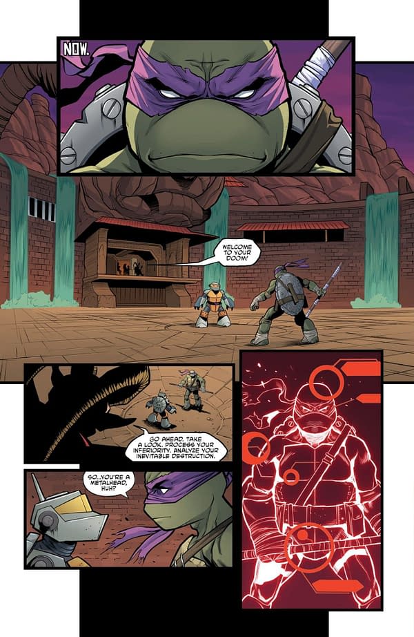 Interior preview page from TEENAGE MUTANT NINJA TURTLES: BATTLE NEXUS #4 OMAR FRANCIA COVER