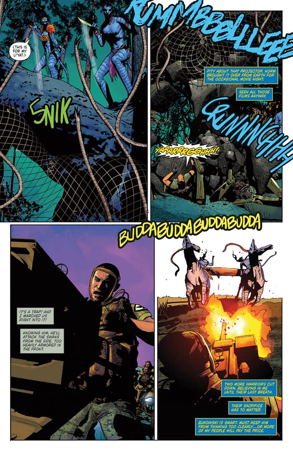 Interior preview page from AVATAR: THE GAP YEAR - TIPPING POINT #6 MICHAEL HEISLER COVER