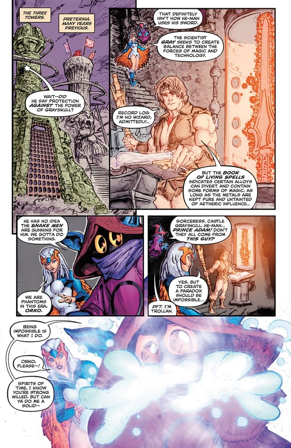Interior preview page from HE-MAN AND THE MASTERS OF THE UNIVERSE #4 ANDWORLD DESIGN COVER
