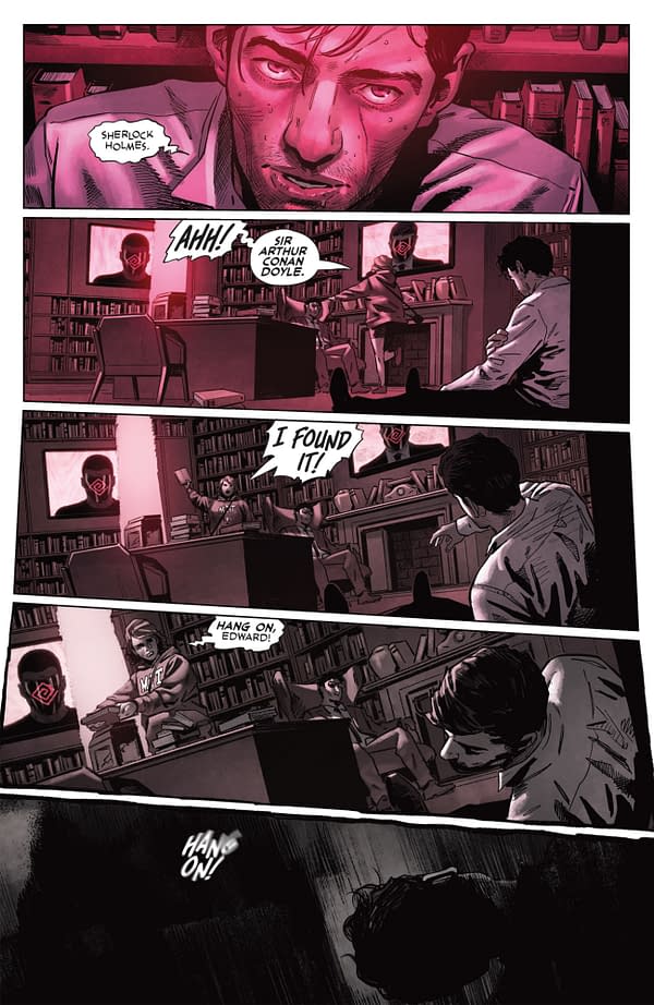 Interior preview page from MASTERMINDS #4 HASSAN OTSMANE-ELHAOU COVER