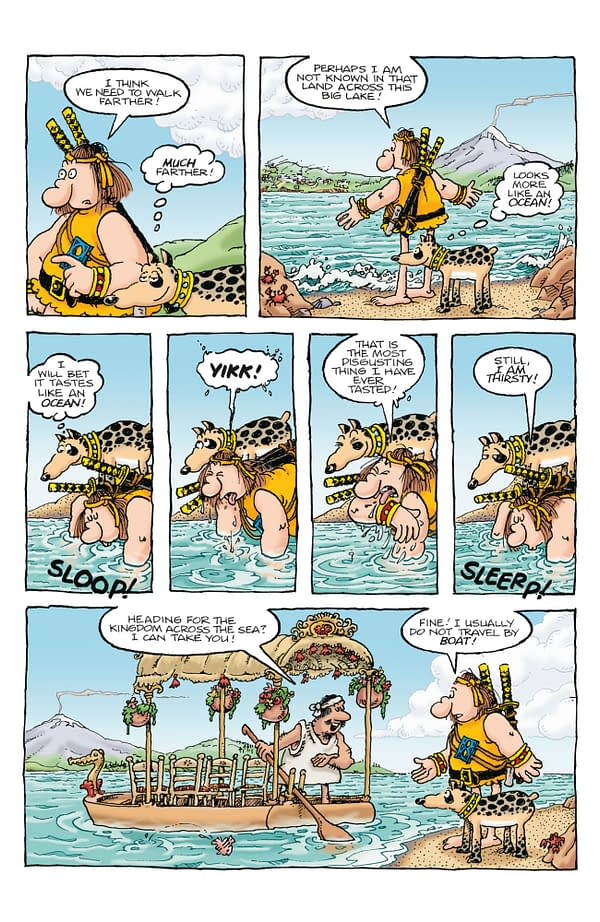 Interior preview page from GROO: THE PROPHECY #1 CARRIE STRACHAN COVER