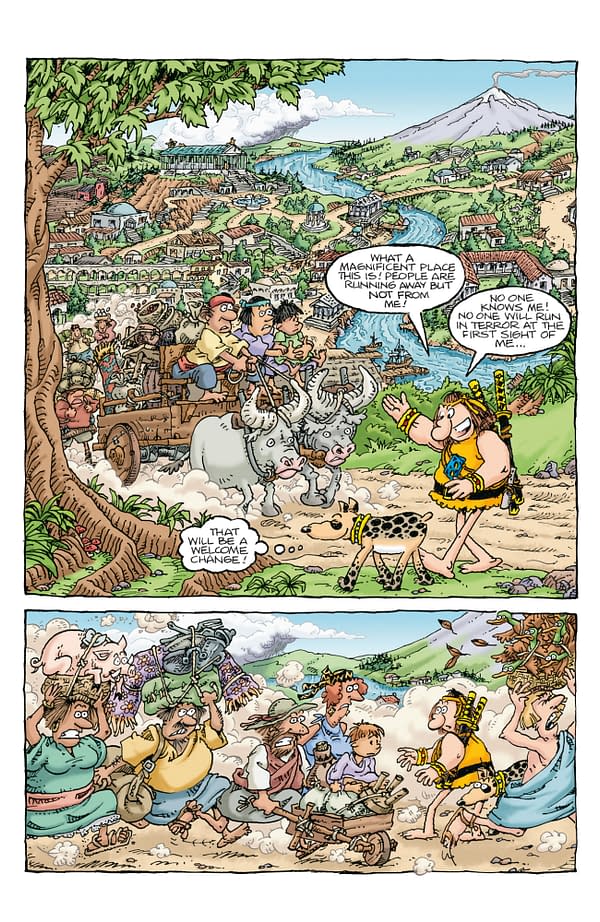 Interior preview page from GROO: THE PROPHECY #1 CARRIE STRACHAN COVER