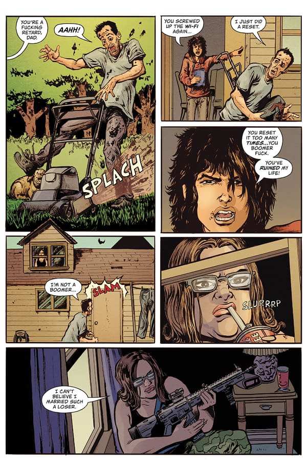 Interior preview page from AMERICAN CAPER #5 LEE LOUGHRIDGE COVER