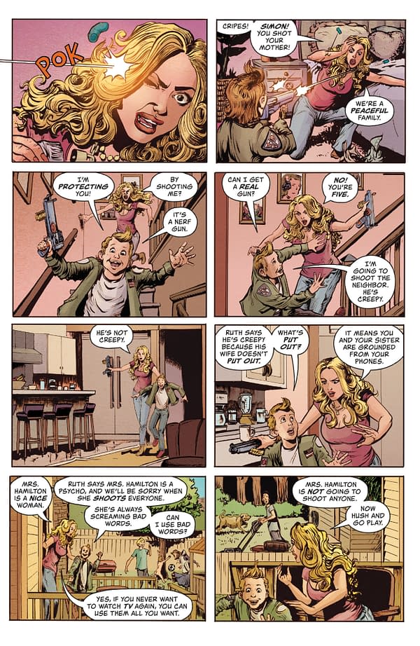 Interior preview page from AMERICAN CAPER #5 LEE LOUGHRIDGE COVER