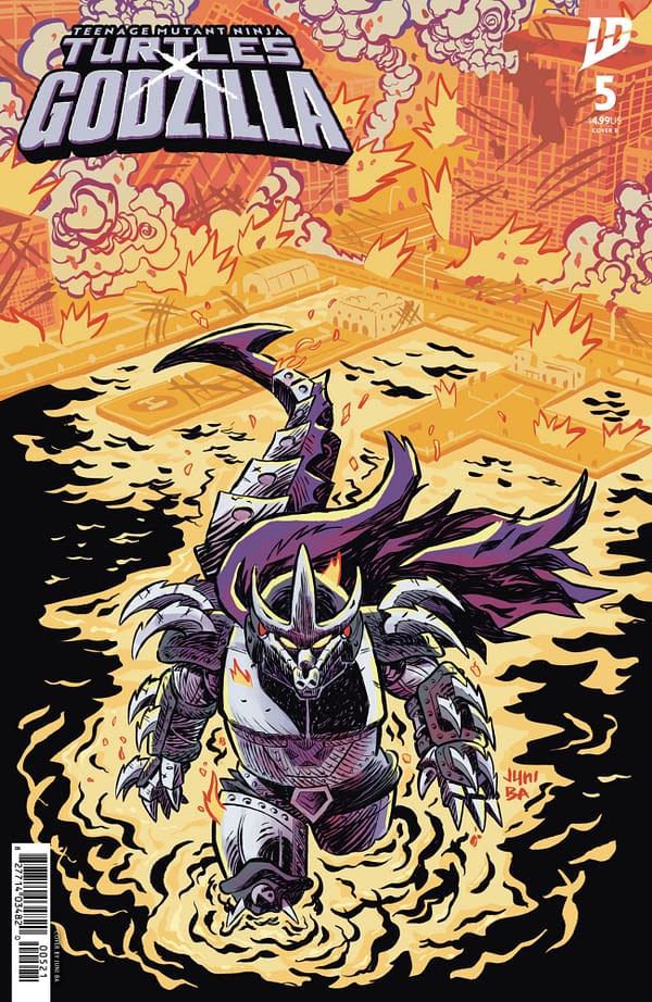 Cover image for Teenage Mutant Ninja Turtles x Godzilla #5 Variant B (Ba)