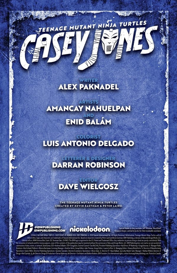 Interior preview page from TEENAGE MUTANT NINJA TURTLES: CASEY JONES #5 AMANCAY NAHUELPAN COVER