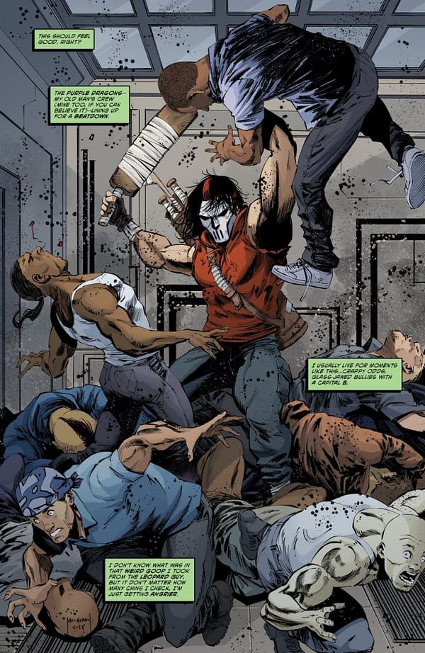 Interior preview page from TEENAGE MUTANT NINJA TURTLES: CASEY JONES #5 AMANCAY NAHUELPAN COVER