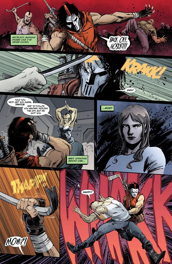 Interior preview page from TEENAGE MUTANT NINJA TURTLES: CASEY JONES #5 AMANCAY NAHUELPAN COVER