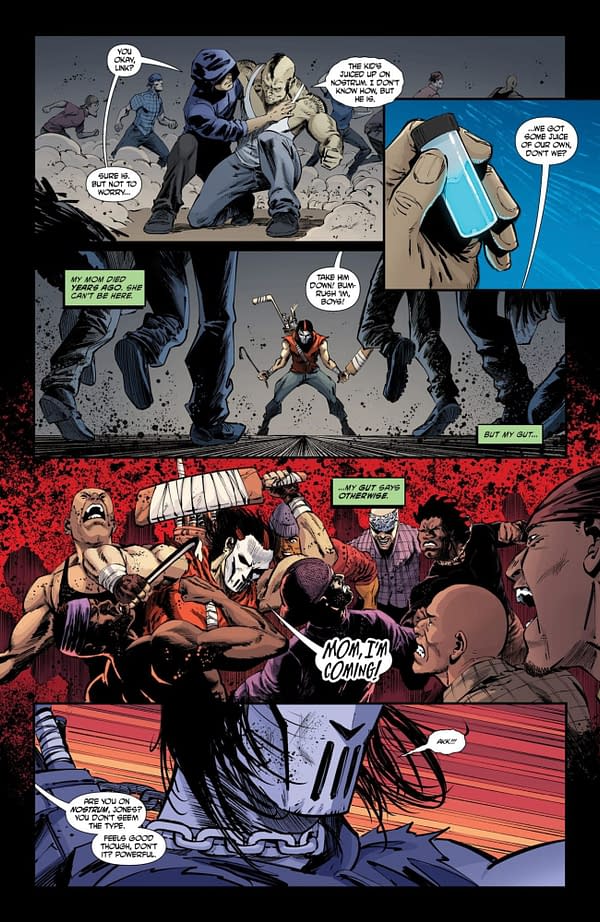 Interior preview page from TEENAGE MUTANT NINJA TURTLES: CASEY JONES #5 AMANCAY NAHUELPAN COVER