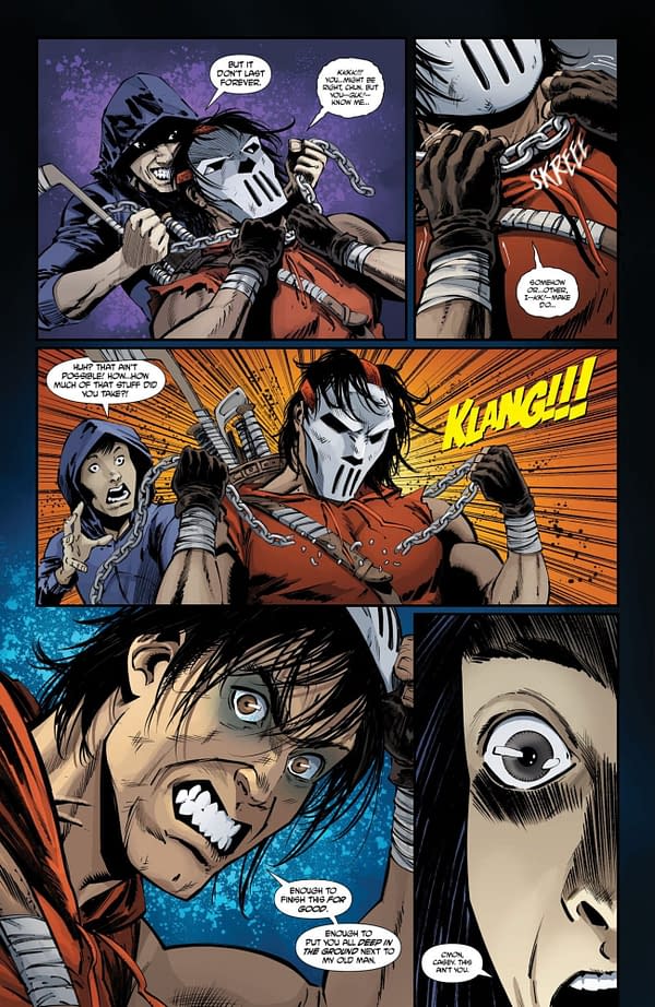 Interior preview page from TEENAGE MUTANT NINJA TURTLES: CASEY JONES #5 AMANCAY NAHUELPAN COVER