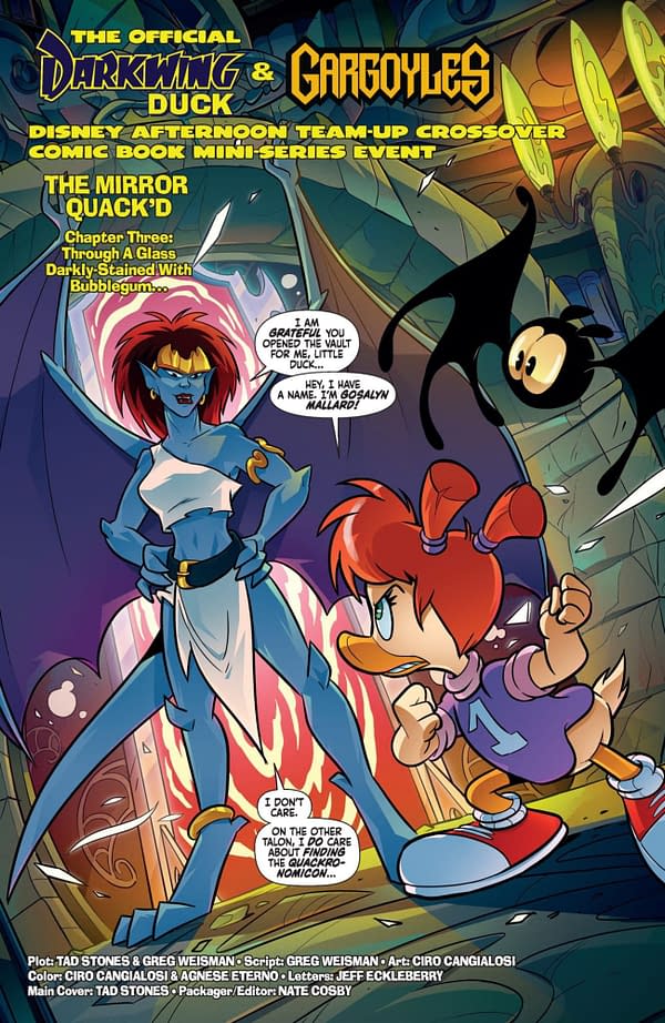 Interior preview page from Gargoyles/Darkwing Duck #3