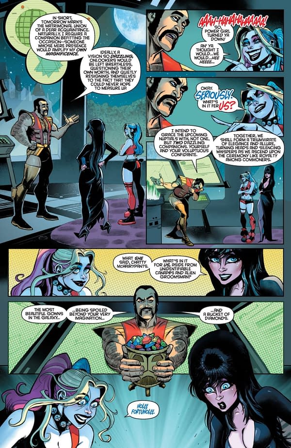 Interior preview page from Harley Quinn x Elvira #5