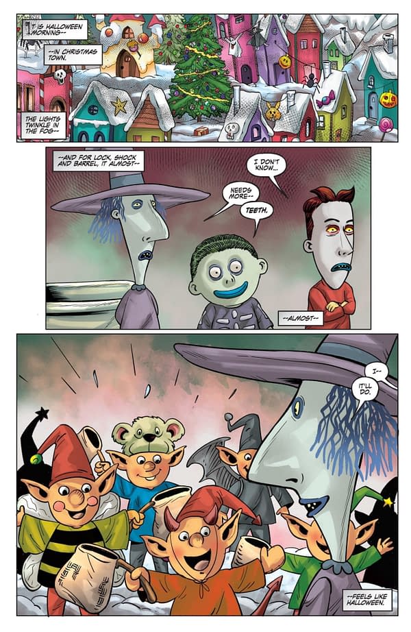 Interior preview page from Nightmare Before Christmas: The Shiver of Christmas Town #3