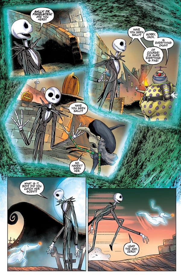 Interior preview page from Nightmare Before Christmas: Shiver of Christmas Town #2
