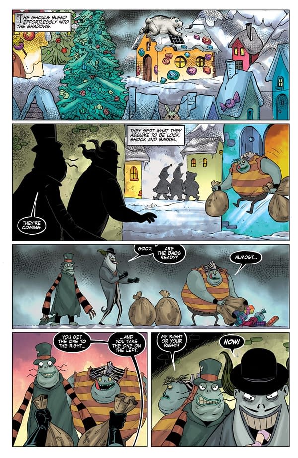 Interior preview page from Nightmare Before Christmas: Shiver of Christmas Town #2