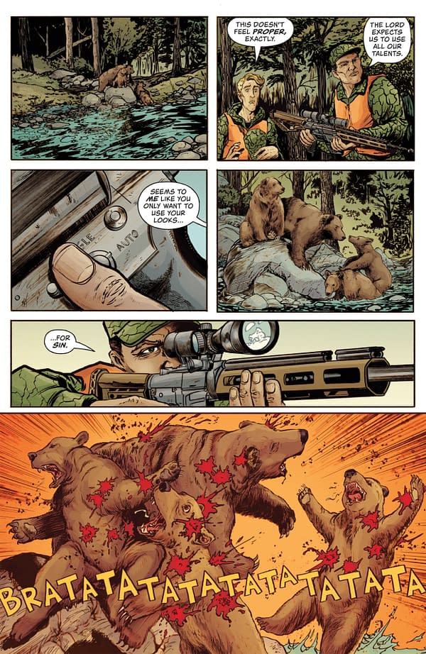 Interior preview page from AMERICAN CAPER #6 LEE LOUGHRIDGE COVER