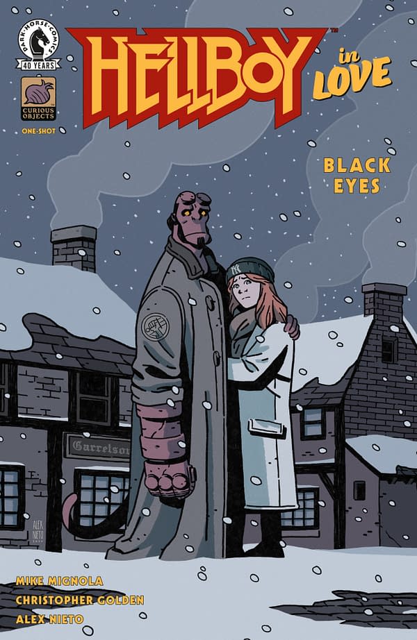 Cover image for HELLBOY IN LOVE: BLACK EYES CLEM ROBINS COVER