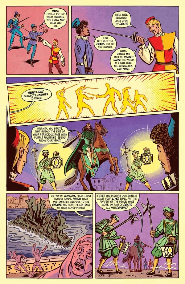 Interior preview page from ROMEO AND JULIET AND GODZILLA #1 TOM SCIOLI COVER