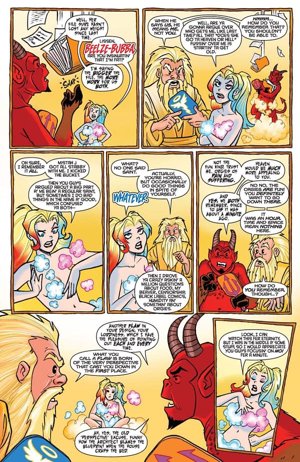 Interior preview page from Harley Quinn x Elvira #6