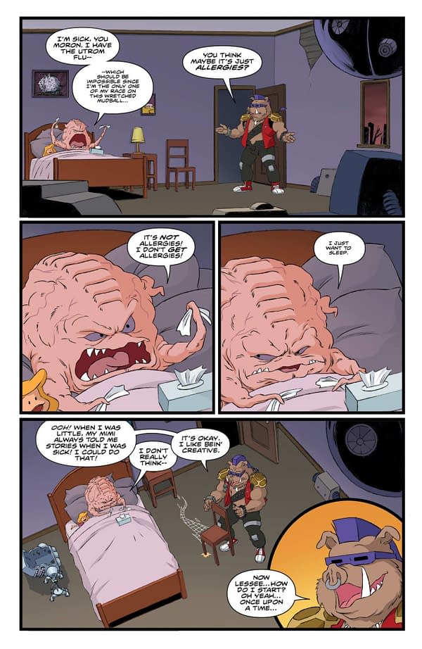 Interior preview page from TMNT: SATURDAY MORNING ADVENTURES #36 DAN SCHOENING COVER