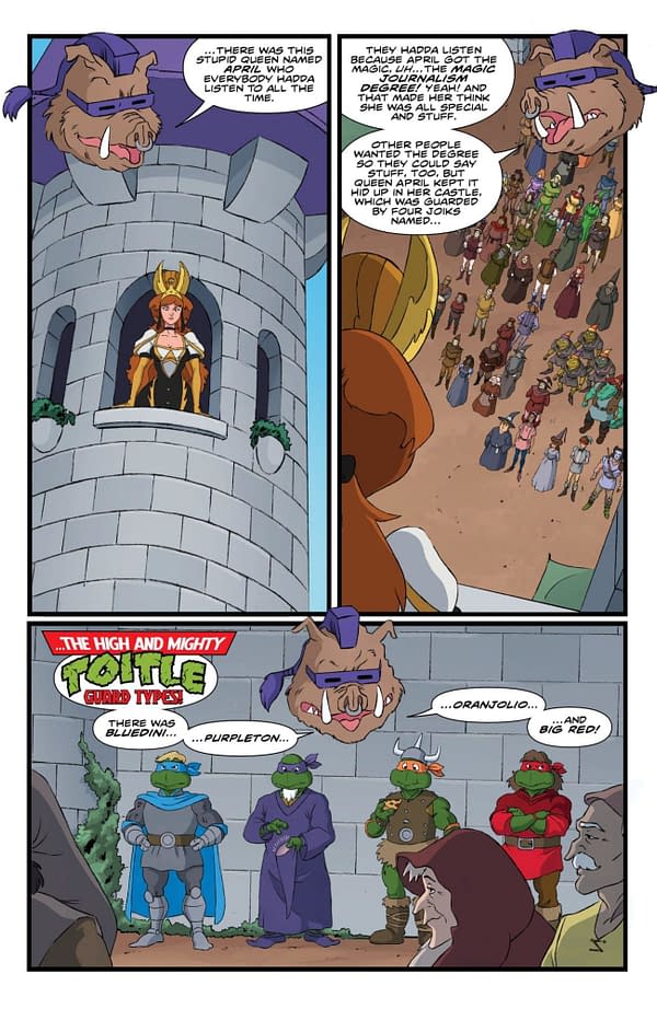 Interior preview page from TMNT: SATURDAY MORNING ADVENTURES #36 DAN SCHOENING COVER