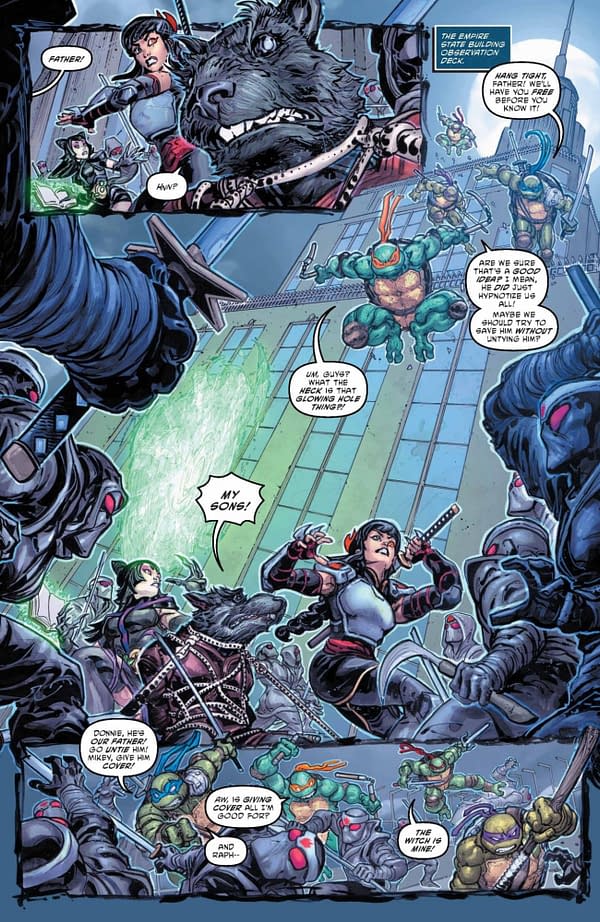 Interior preview page from TEENAGE MUTANT NINJA TURTLES #17 FREDDIE E. WILLIAMS II COVER