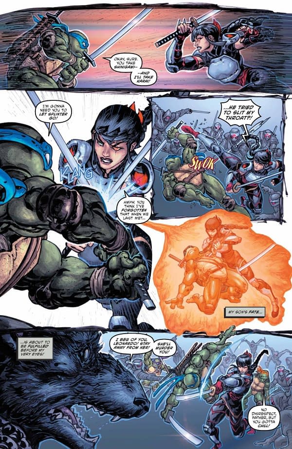 Interior preview page from TEENAGE MUTANT NINJA TURTLES #17 FREDDIE E. WILLIAMS II COVER