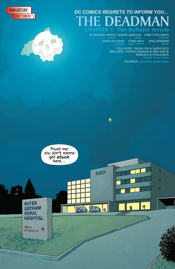 Interior preview page from The Deadman #1