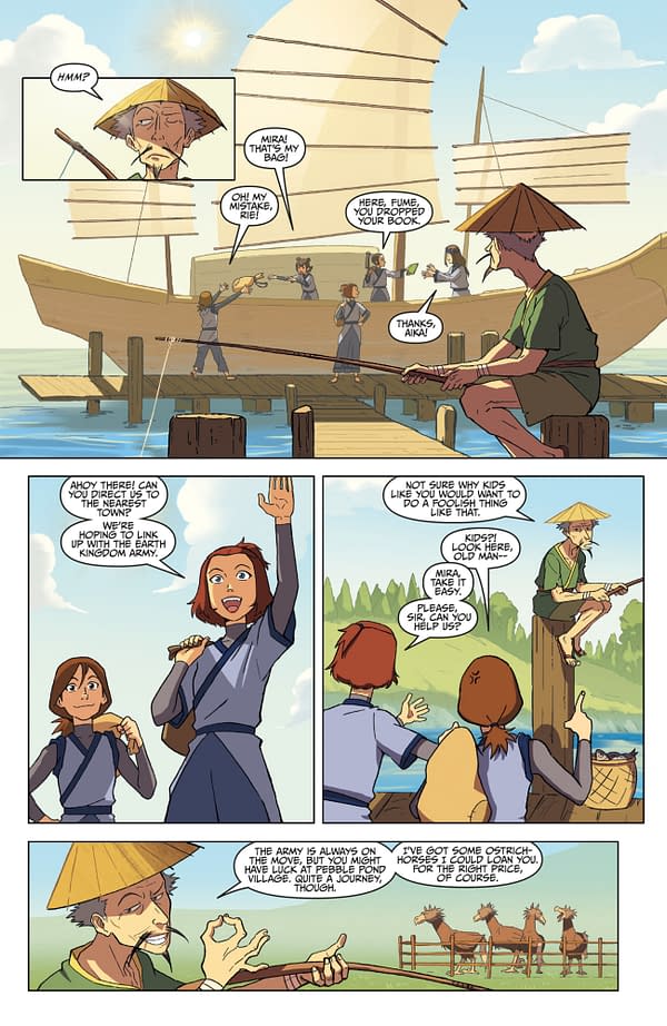 Interior preview page from AVATAR: THE LAST AIRBENDER - THE KYOSHI WARRIORS #1 JIMMY BETANCOURT COVER