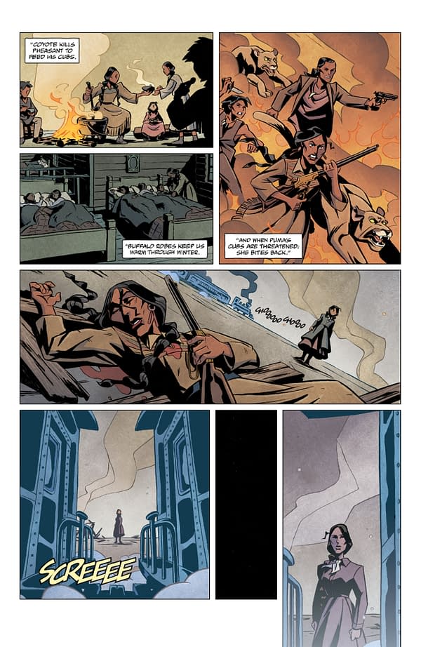Interior preview page from CARMEN RED-CLAW: BELLY OF THE BEAST #4 CLEM ROBINS COVER