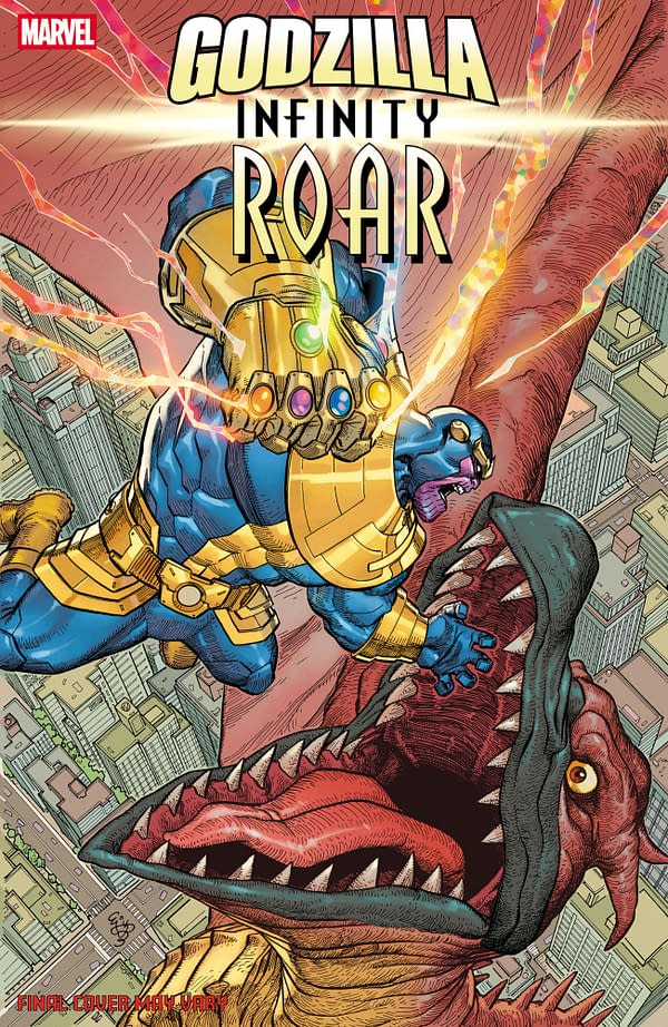 Cover image for GODZILLA: INFINITY ROAR #4 E.J. SU COSMIC VARIANT