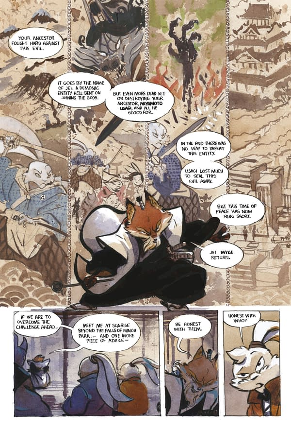 Interior preview page from USAGI YOJIMBO: KAITō '84 #3 JARED CULLUM COVER