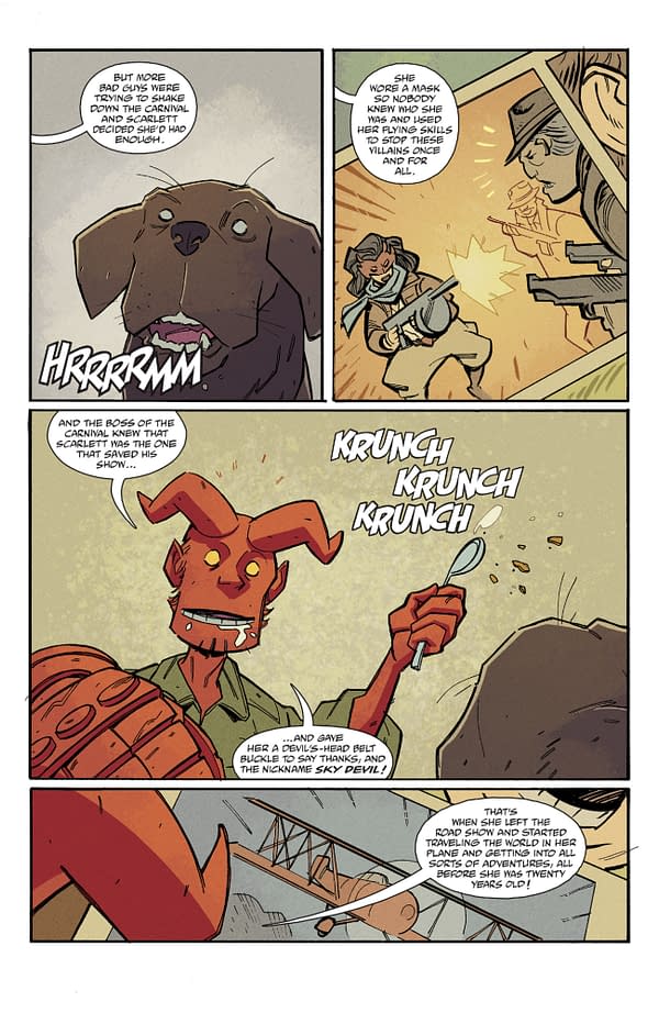 Interior preview page from YOUNG HELLBOY: THRILLING SKY ADVENTURES #1 CHRIS O'HALLORAN COVER